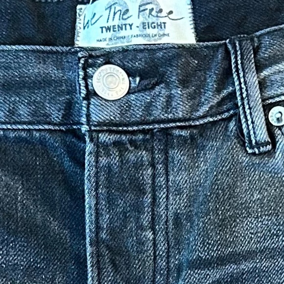 Free People We The Free Black Denim Shorts Size 28 - Picture 4 of 6